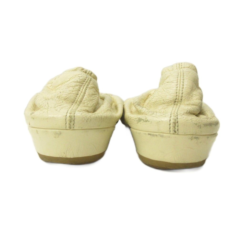 Bottega Veneta Ballet Shoes Flat Square Toe Leather 36.5 White — view 5