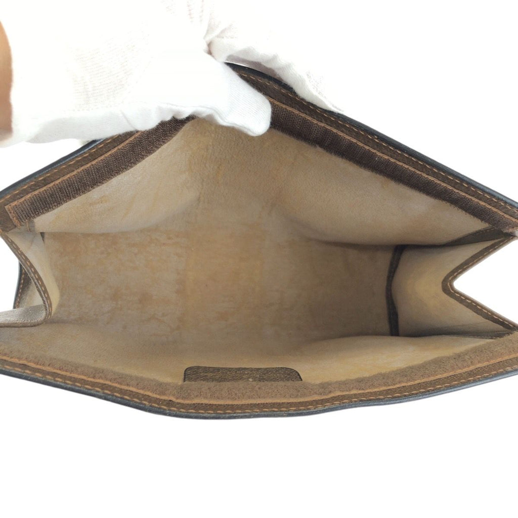 Gucci Vintage Beige Brown GG Plus Leather Clutch — view 8