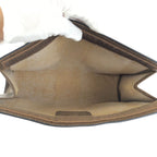 Gucci Vintage Beige Brown GG Plus Leather Clutch — view 8