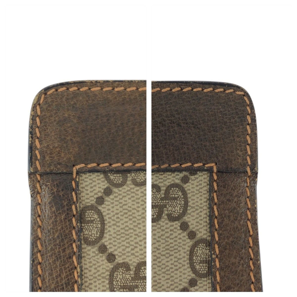 Gucci Vintage Beige Brown GG Plus Leather Clutch — view 5