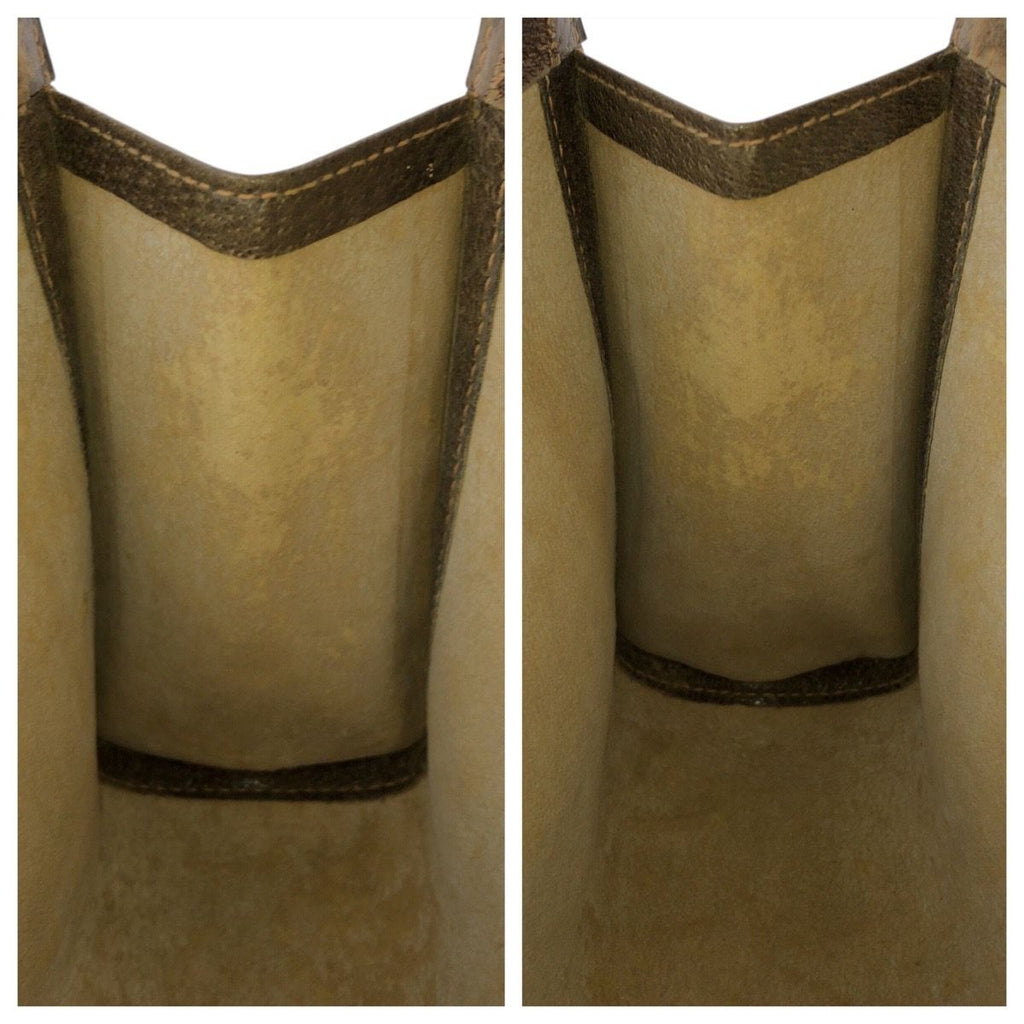Gucci Vintage Beige Brown GG Plus Leather Clutch — view 6