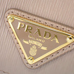Prada Vitello Card Case Leather Cipria Gold — view 7