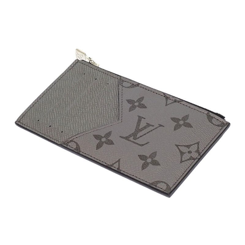 Louis Vuitton Coin Card Holder Case Purse Taigarama Gray Silver Cashless — view 2