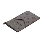Louis Vuitton Coin Card Holder Case Purse Taigarama Gray Silver Cashless — view 3