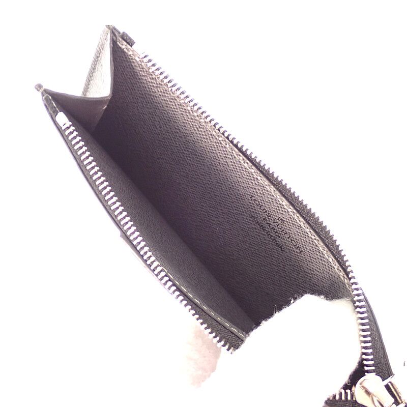 Louis Vuitton Coin Card Holder Case Purse Taigarama Gray Silver Cashless — view 8