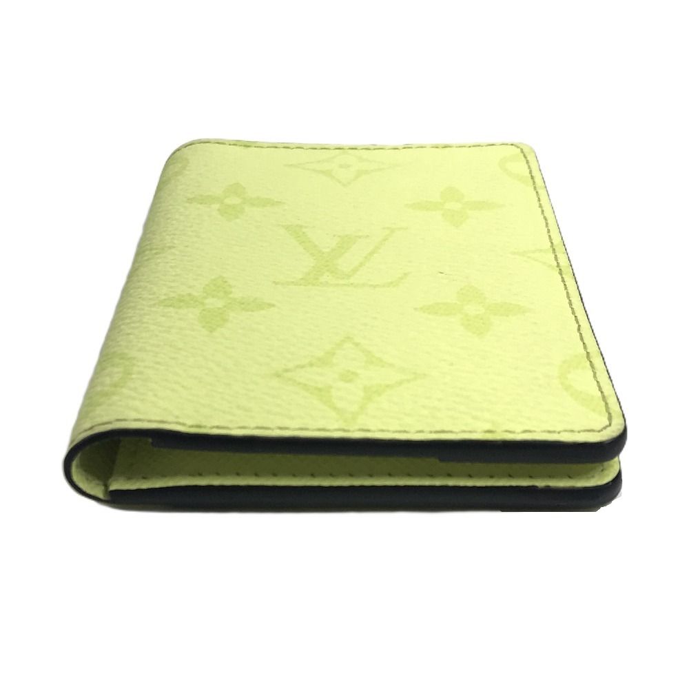 Louis Vuitton Card Case Organizer de Poche Taiga Leather Lemon Yellow — view 3
