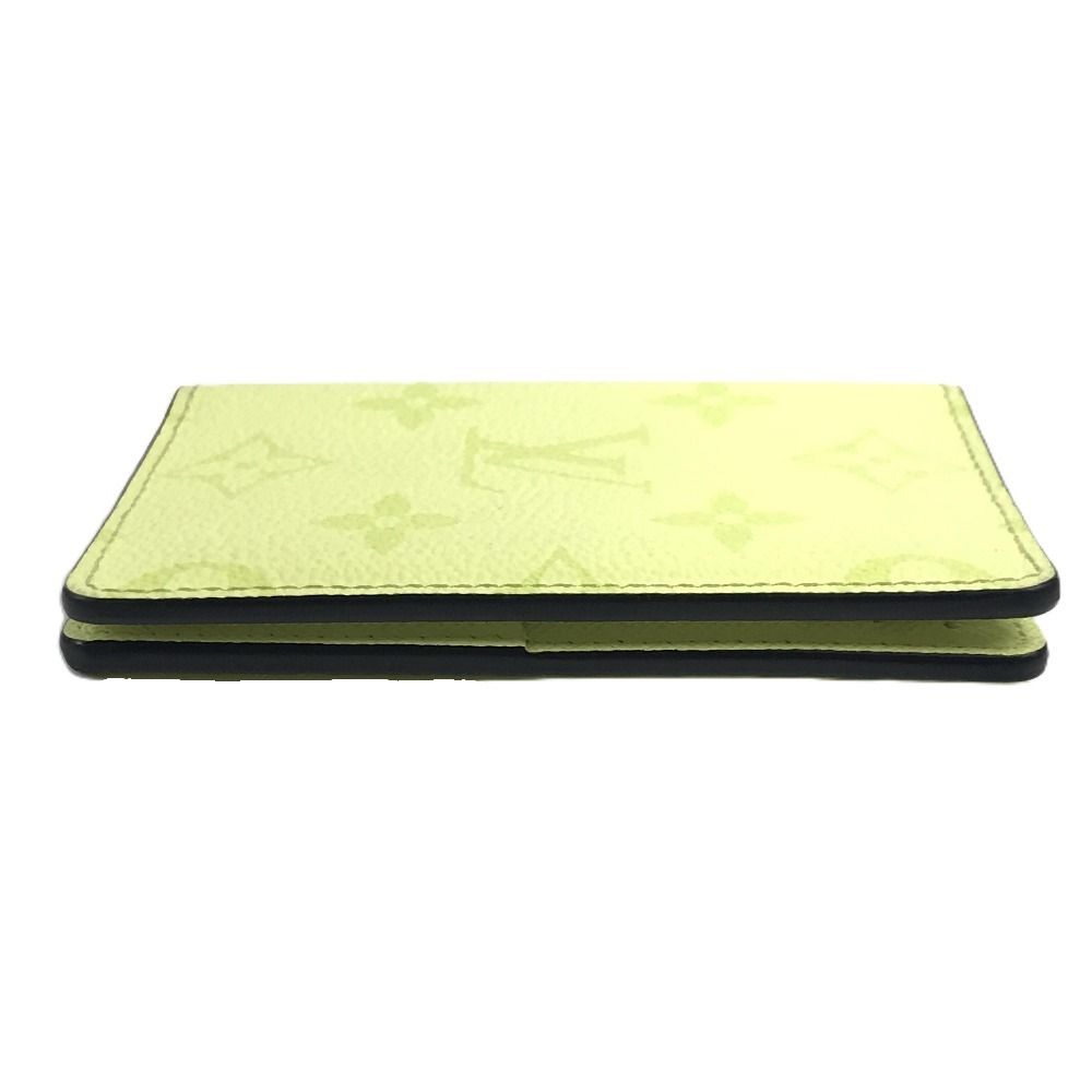 Louis Vuitton Card Case Organizer de Poche Taiga Leather Lemon Yellow — view 5