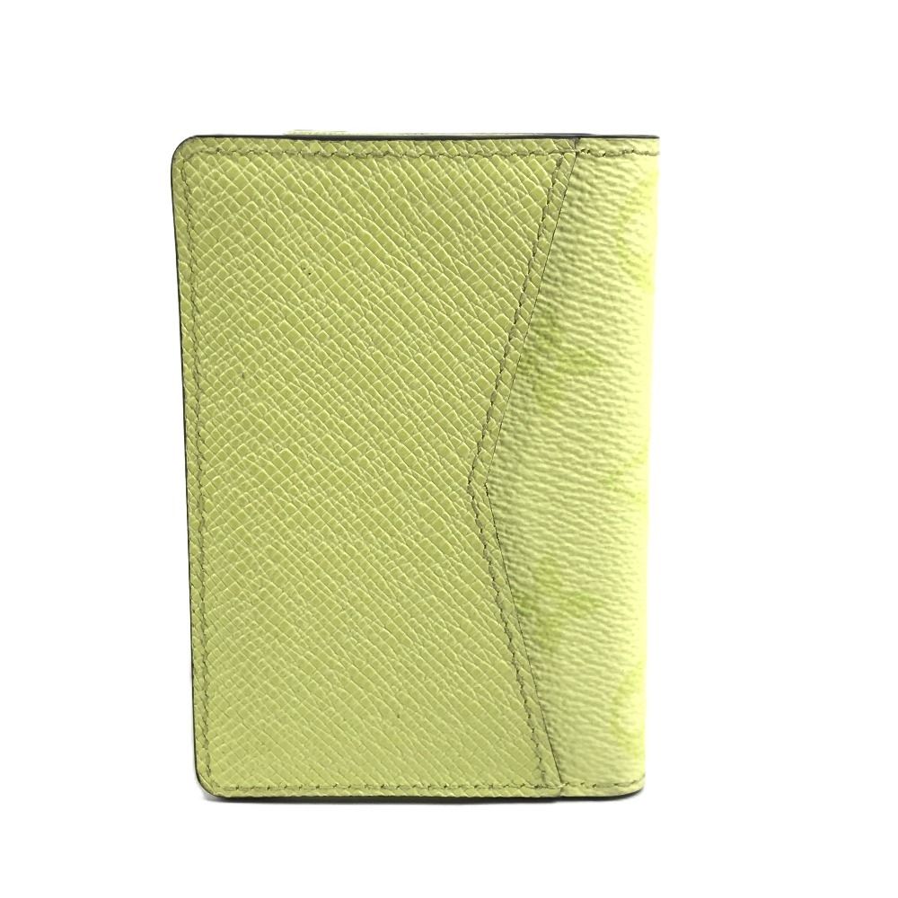 Louis Vuitton Card Case Organizer de Poche Taiga Leather Lemon Yellow — view 2