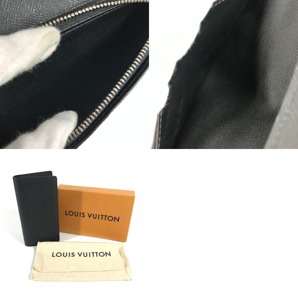 Louis Vuitton Wallet Portefeuille Brother Epi Leather Noir Black — view 9