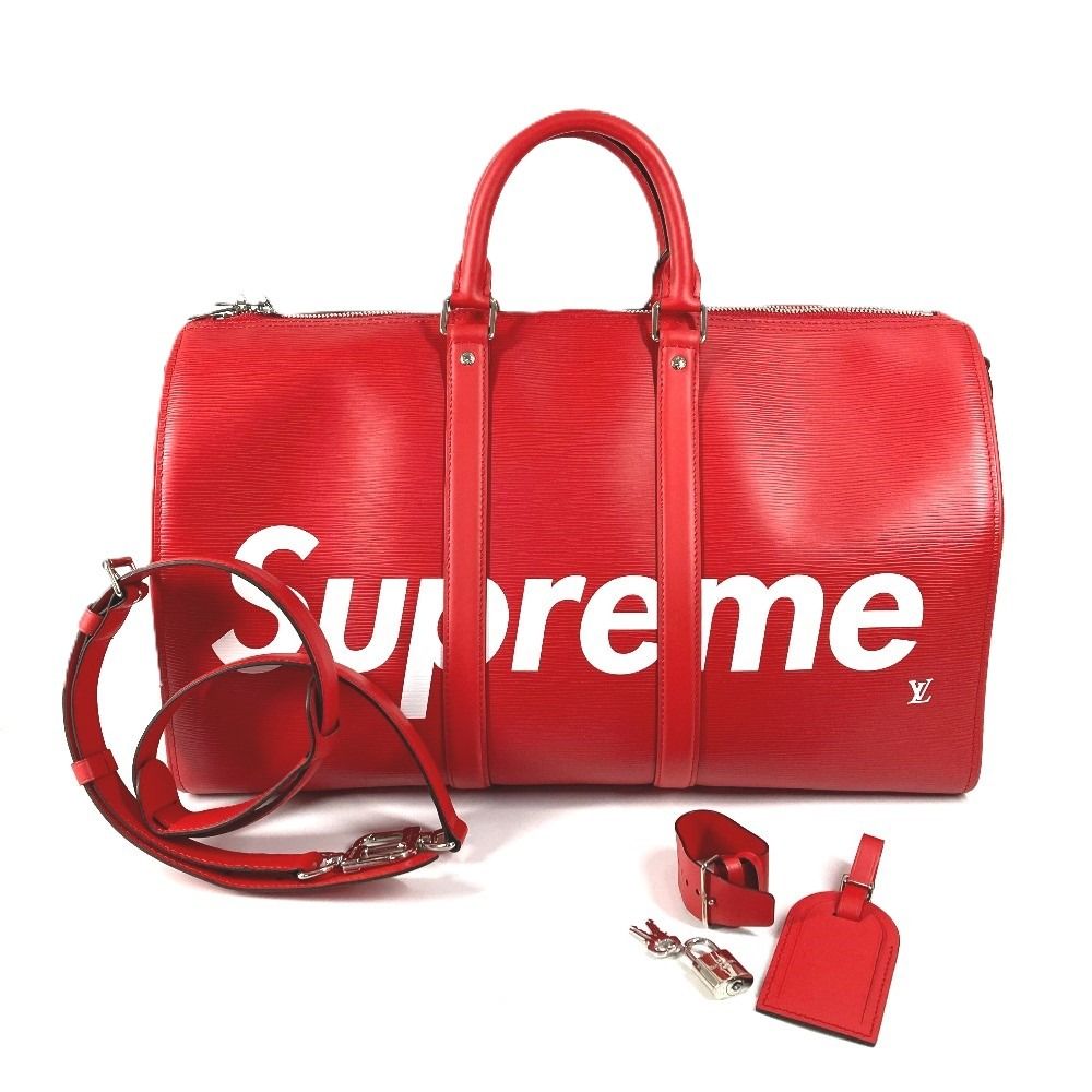 Louis Vuitton Boston Bag Keepall Bandouliere 45 Epi Leather Red — view 3
