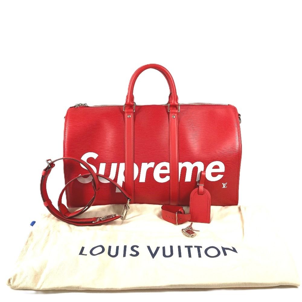 Louis Vuitton Boston Bag Keepall Bandouliere 45 Epi Leather Red — view 5