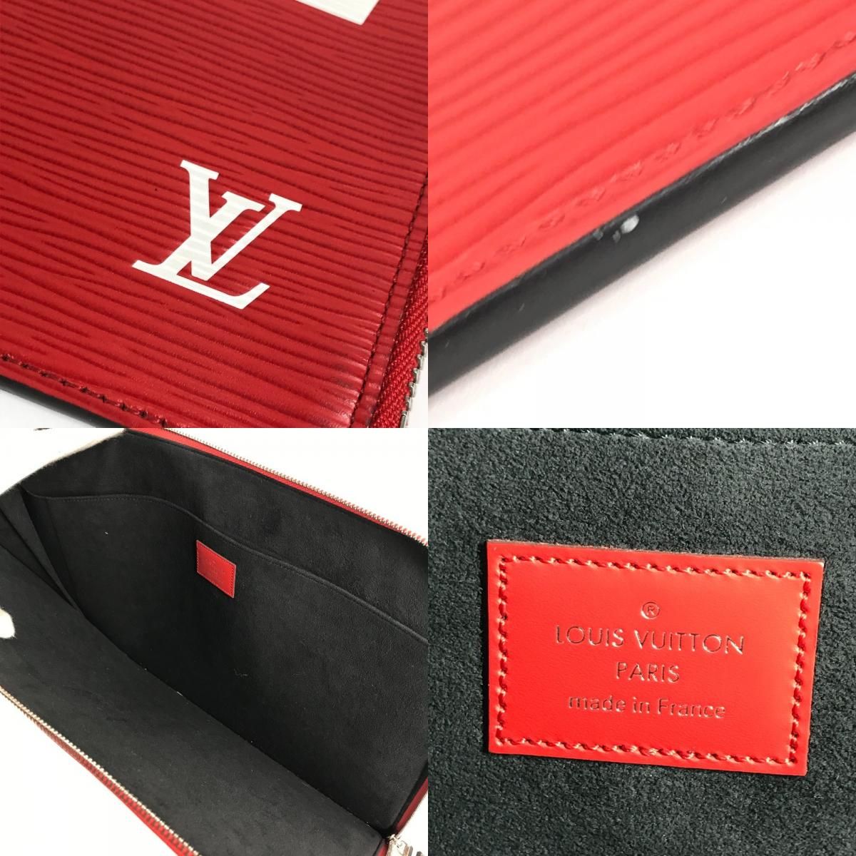 Louis Vuitton Clutch Pochette Jour GM Epi Leather Red — view 8