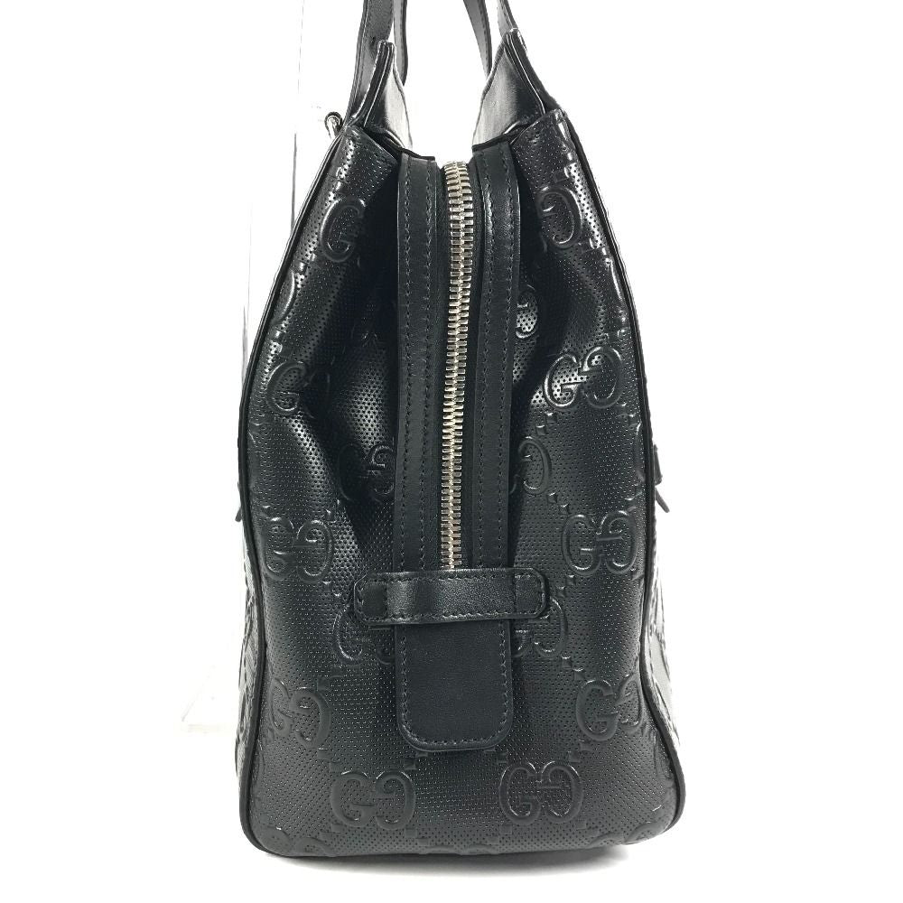 Gucci Shoulder Bag Logo Leather Black — view 3