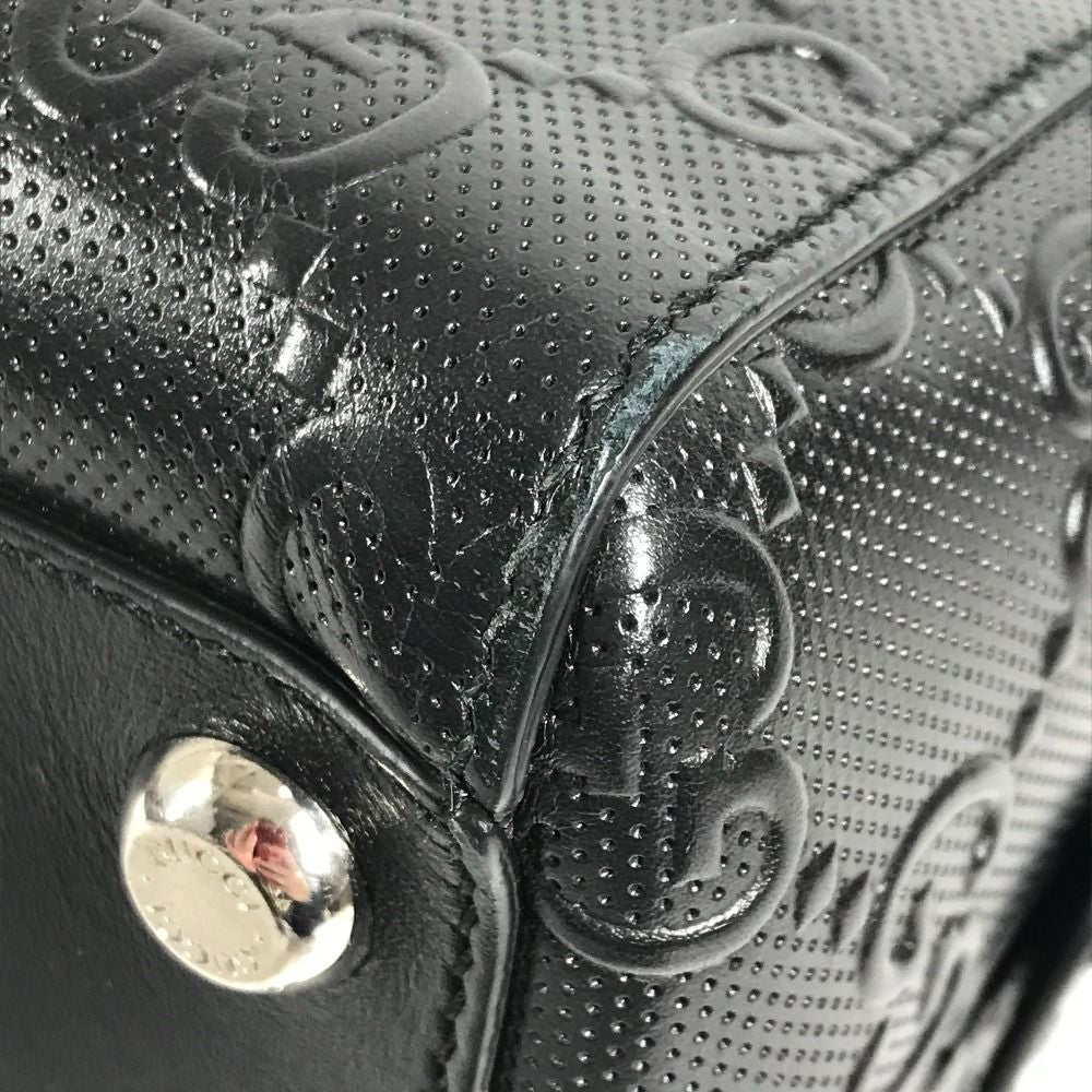 Gucci Shoulder Bag Logo Leather Black — view 6