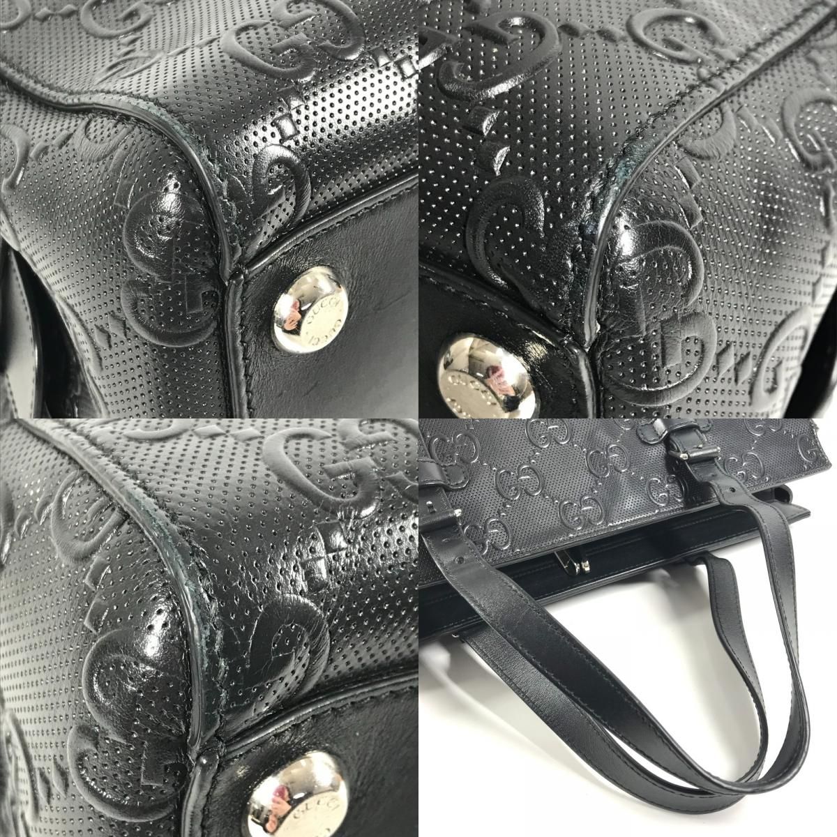 Gucci Shoulder Bag Logo Leather Black — view 7