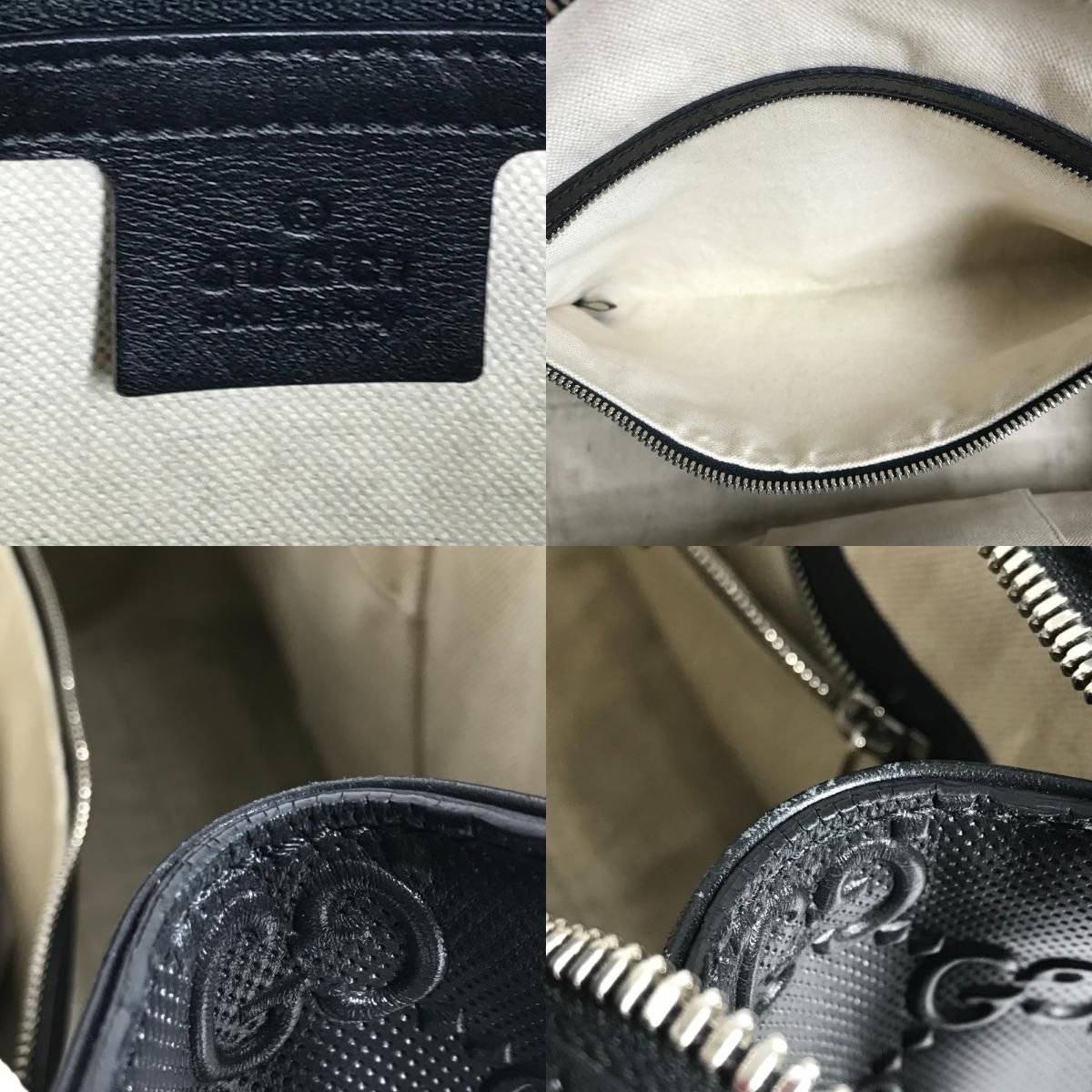 Gucci Shoulder Bag Logo Leather Black — view 9