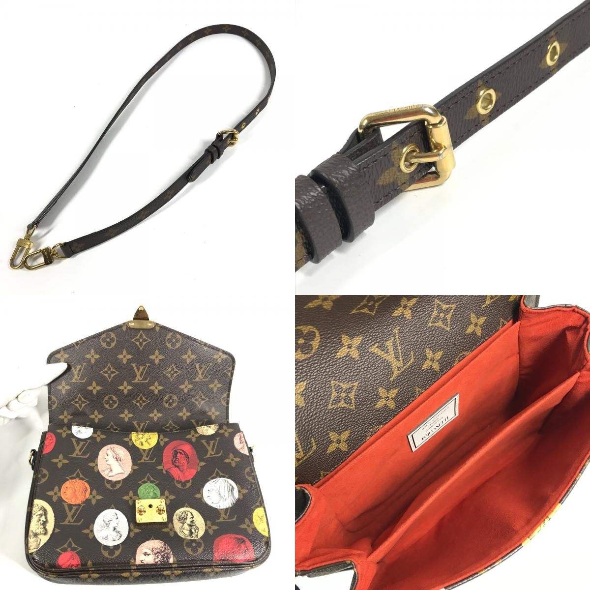Louis Vuitton Shoulder Bag Pochette Metis MM Monogram Canvas Brown — view 8