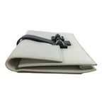 Hermes Clutch Medle Leather White Navy — view 3
