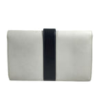Hermes Clutch Medle Leather White Navy — view 2