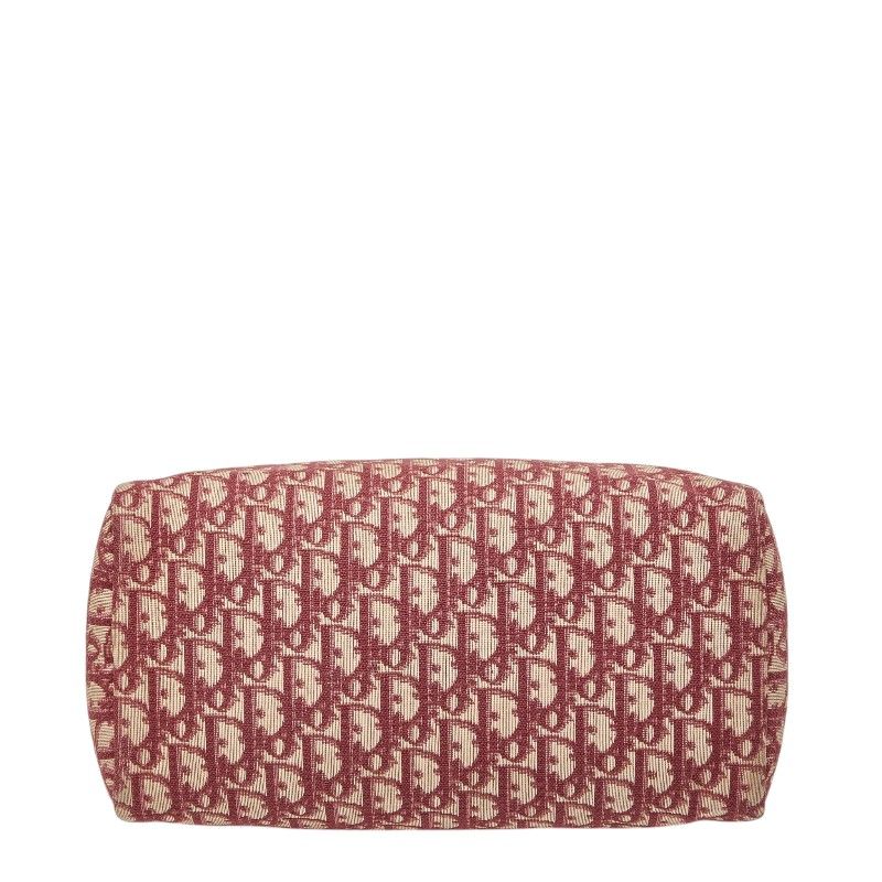 Dior Trotter Mini Boston Bag Red Canvas Leather — view 3