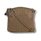 Bottega Veneta Intrecciato Shoulder Bag Pochette Leather Cotton — view 2