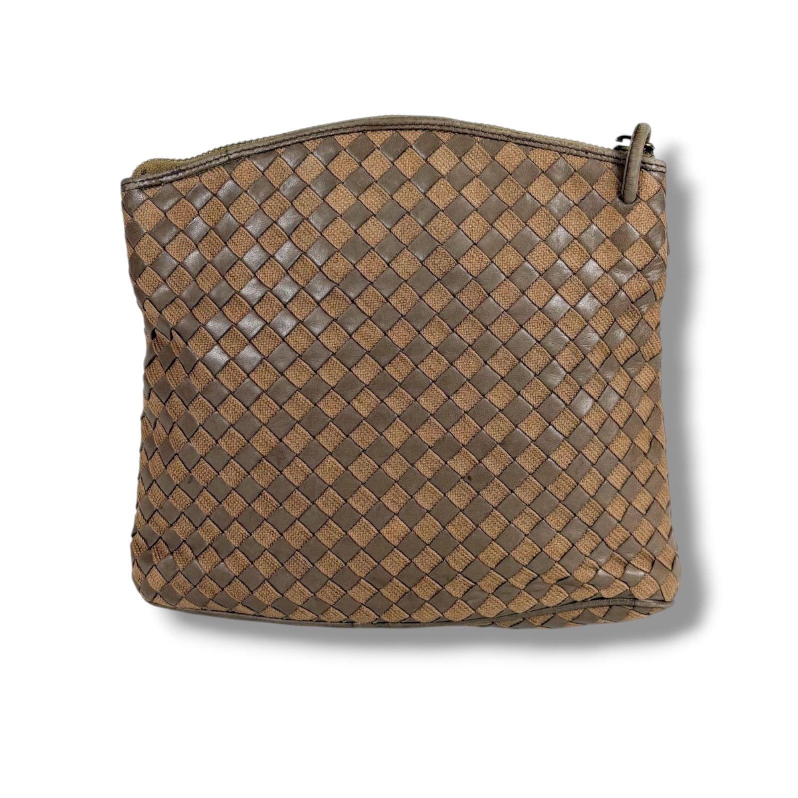 Bottega Veneta Intrecciato Shoulder Bag Pochette Leather Cotton — view 4