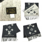 Louis Vuitton Scarf Monogram Reykjavik Cashmere Black — view 8