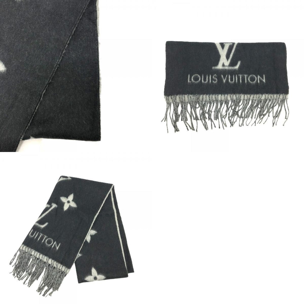 Louis Vuitton Scarf Monogram Reykjavik Cashmere Black — view 9