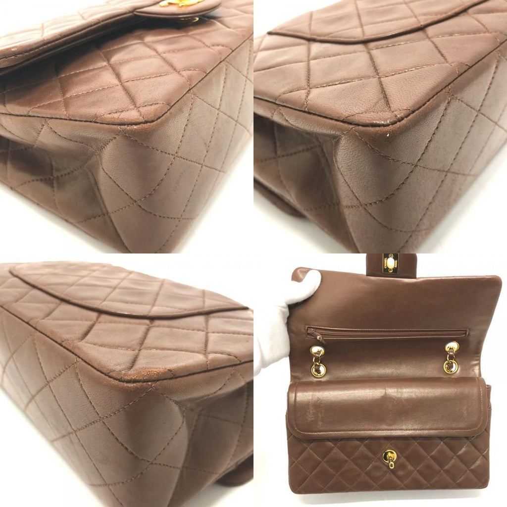 Chanel Shoulder Bag Quilted 25 Lambskin Brown — view 7