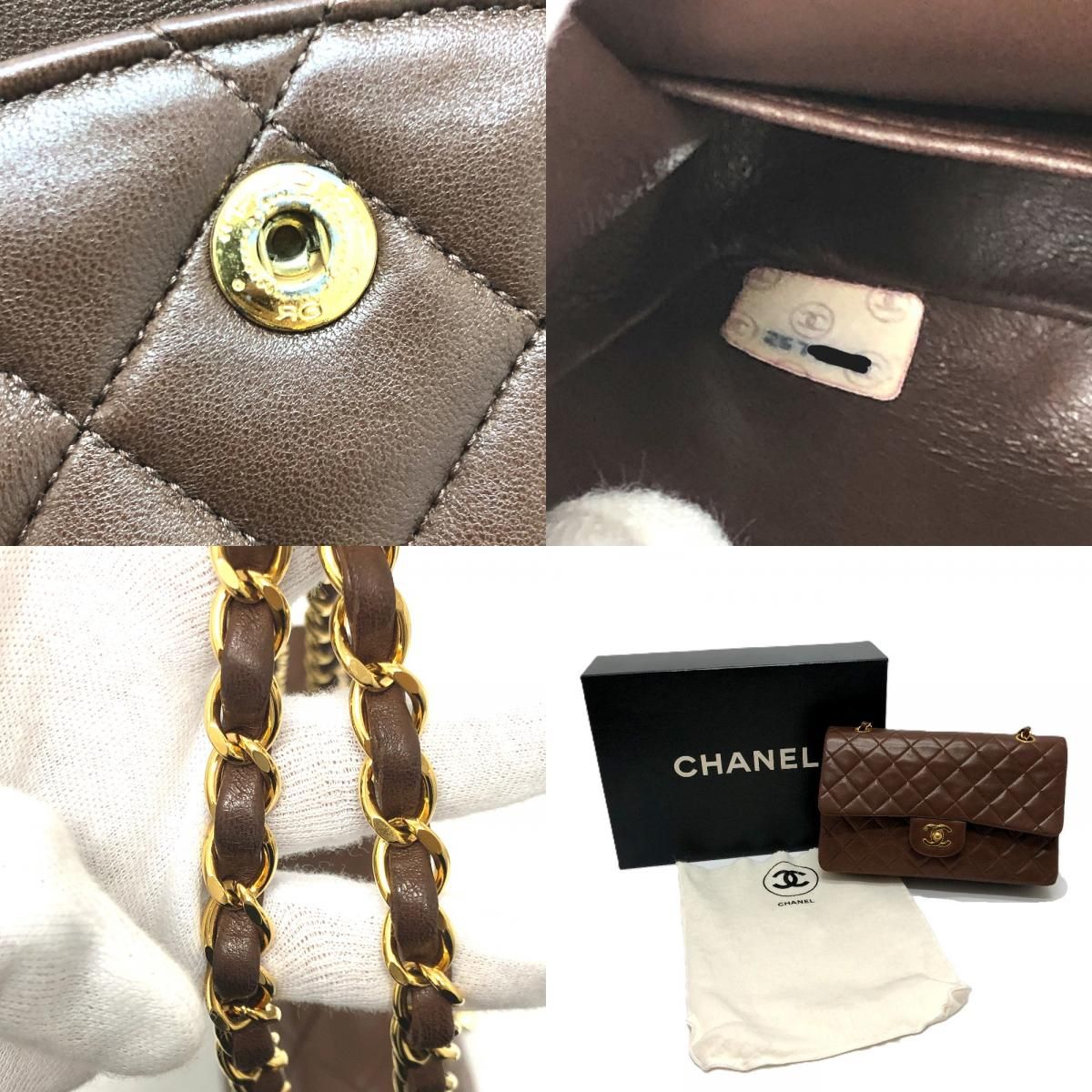 Chanel Shoulder Bag Quilted 25 Lambskin Brown — view 9