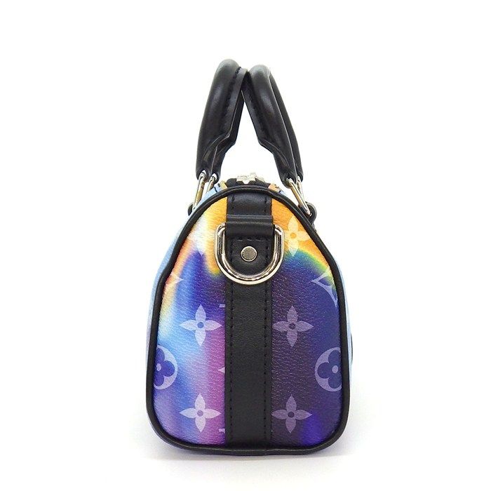 Louis Vuitton Shoulder Bag Keepall XS Multicolor Monogram Sunset Black Leather — view 3