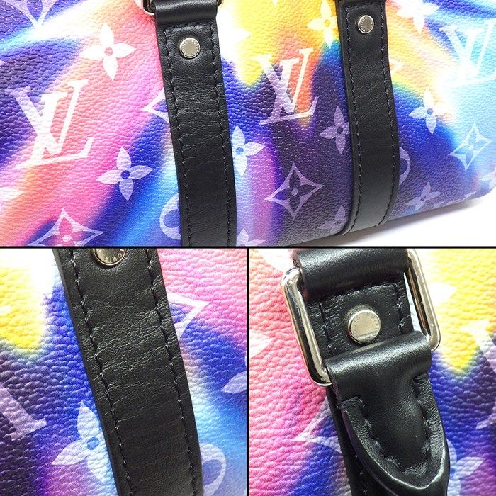 Louis Vuitton Shoulder Bag Keepall XS Multicolor Monogram Sunset Black Leather — view 9