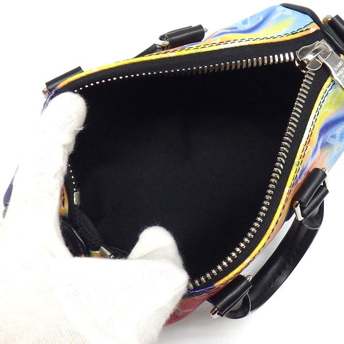 Louis Vuitton Shoulder Bag Keepall XS Multicolor Monogram Sunset Black Leather — view 5