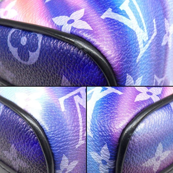 Louis Vuitton Shoulder Bag Keepall XS Multicolor Monogram Sunset Black Leather — view 8