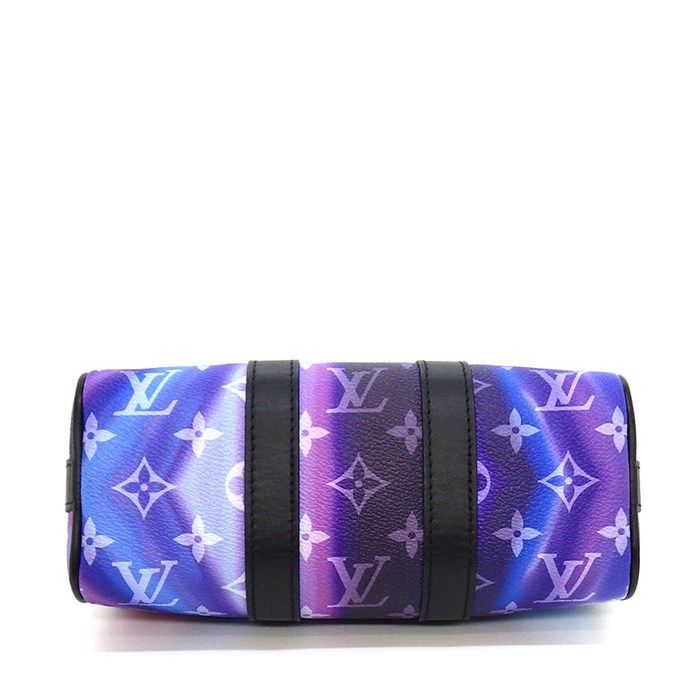 Louis Vuitton Shoulder Bag Keepall XS Multicolor Monogram Sunset Black Leather — view 4
