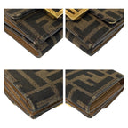 Fendi Zucca Baguette Micro Brown Gold Compact Wallet — view 7