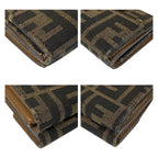 Fendi Zucca Baguette Micro Brown Gold Compact Wallet — view 8
