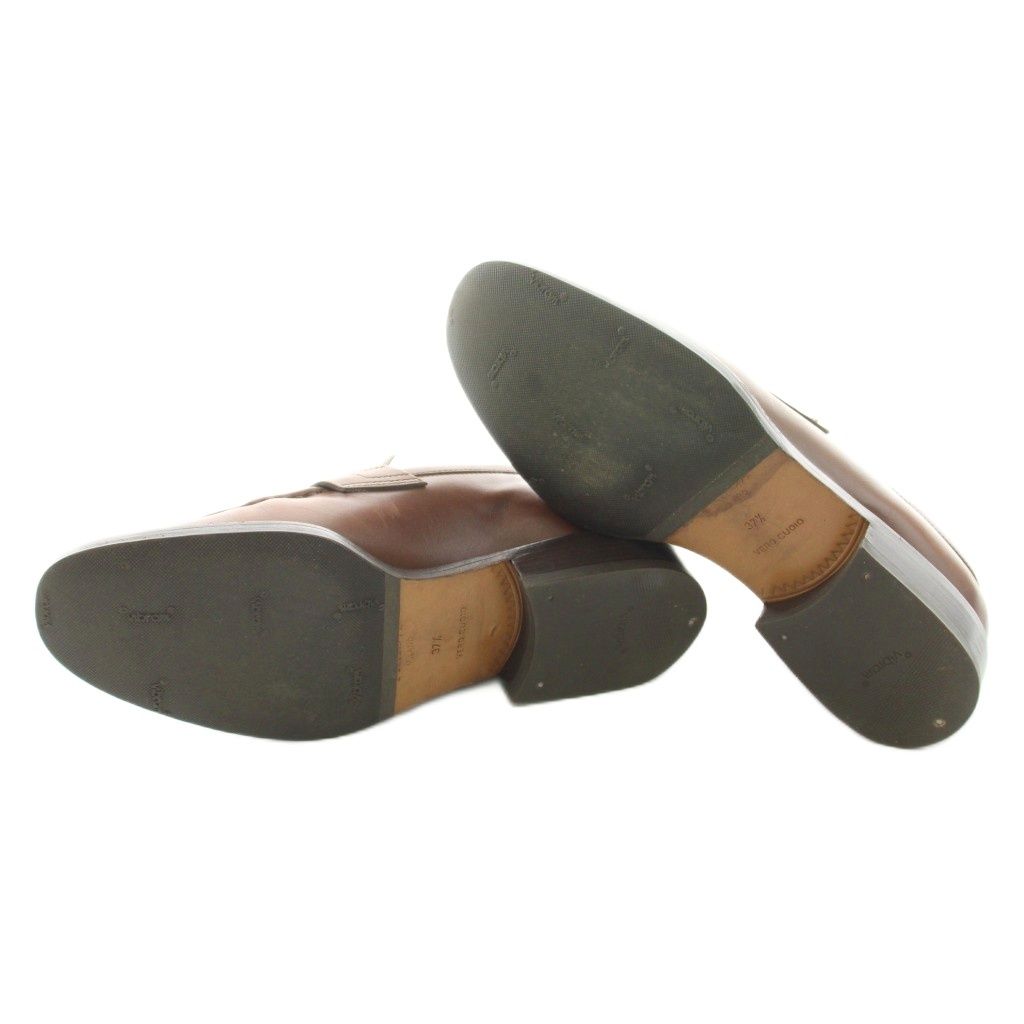 Prada Loafer Leather 37.5 Brown KU — view 4