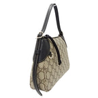 Gucci 2-Way Shoulder Bag GG Emblem Beige Black Pouch Small — view 4