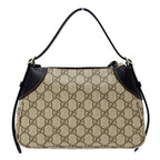 Gucci 2-Way Shoulder Bag GG Emblem Beige Black Pouch Small — view 2