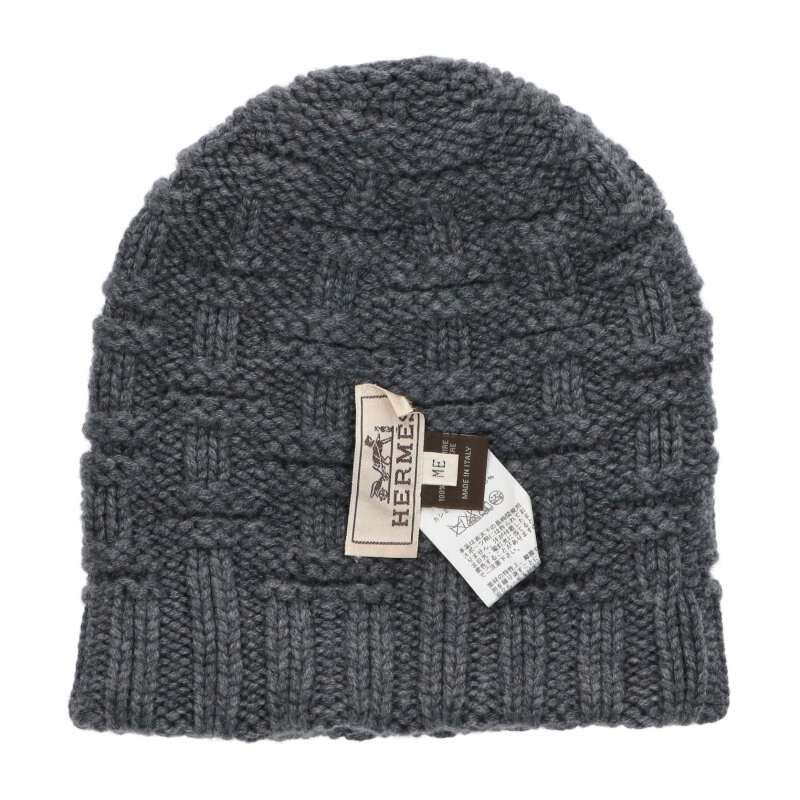 Hermes H Logo Cashmere Knit Hat ME — view 3