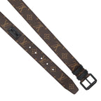 Louis Vuitton Ceinture Signature Monogram Leather Chain Decoration Belt 95 — view 3