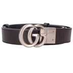 Gucci GG Logo Buckle Reversible Leather Belt 90 — view 3