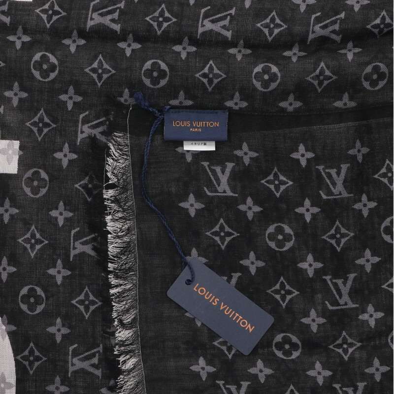 Louis Vuitton Monogram Cashmere Silk Large Shawl Scarf — view 3