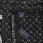 Louis Vuitton Monogram Cashmere Silk Large Shawl Scarf — view 3