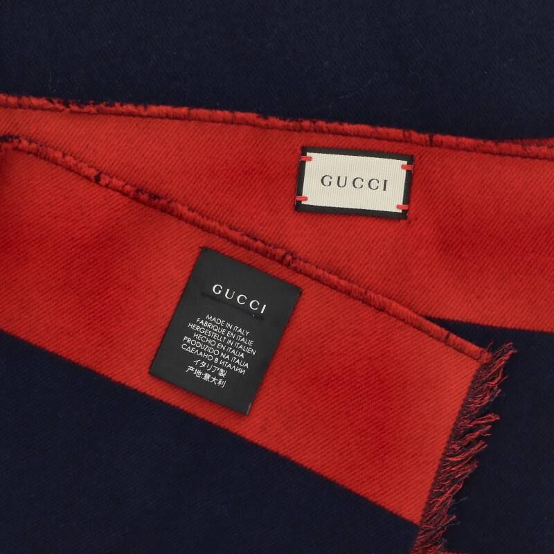 Gucci Logo Embroidery Rayon Shawl Scarf — view 2