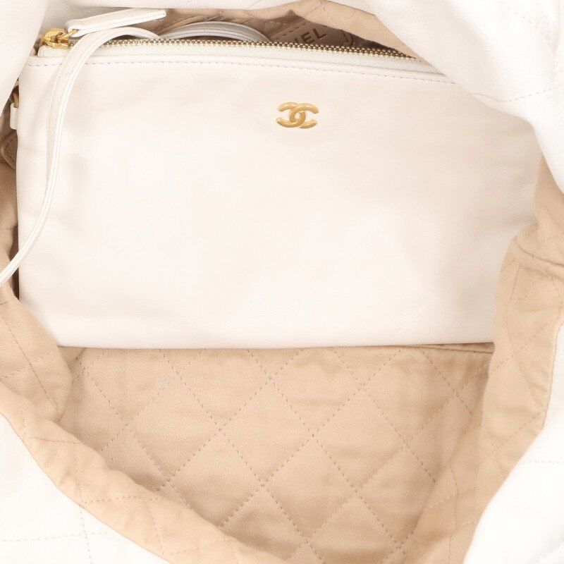 Chanel 22 Shiny Calf Chain Shoulder Bag — view 3