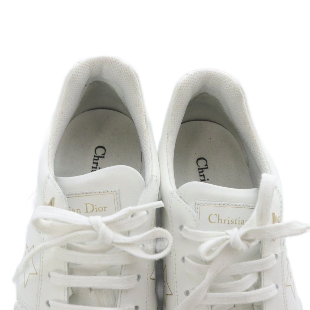 Dior Star Sneakers Low Cut Leather 38 White — view 9