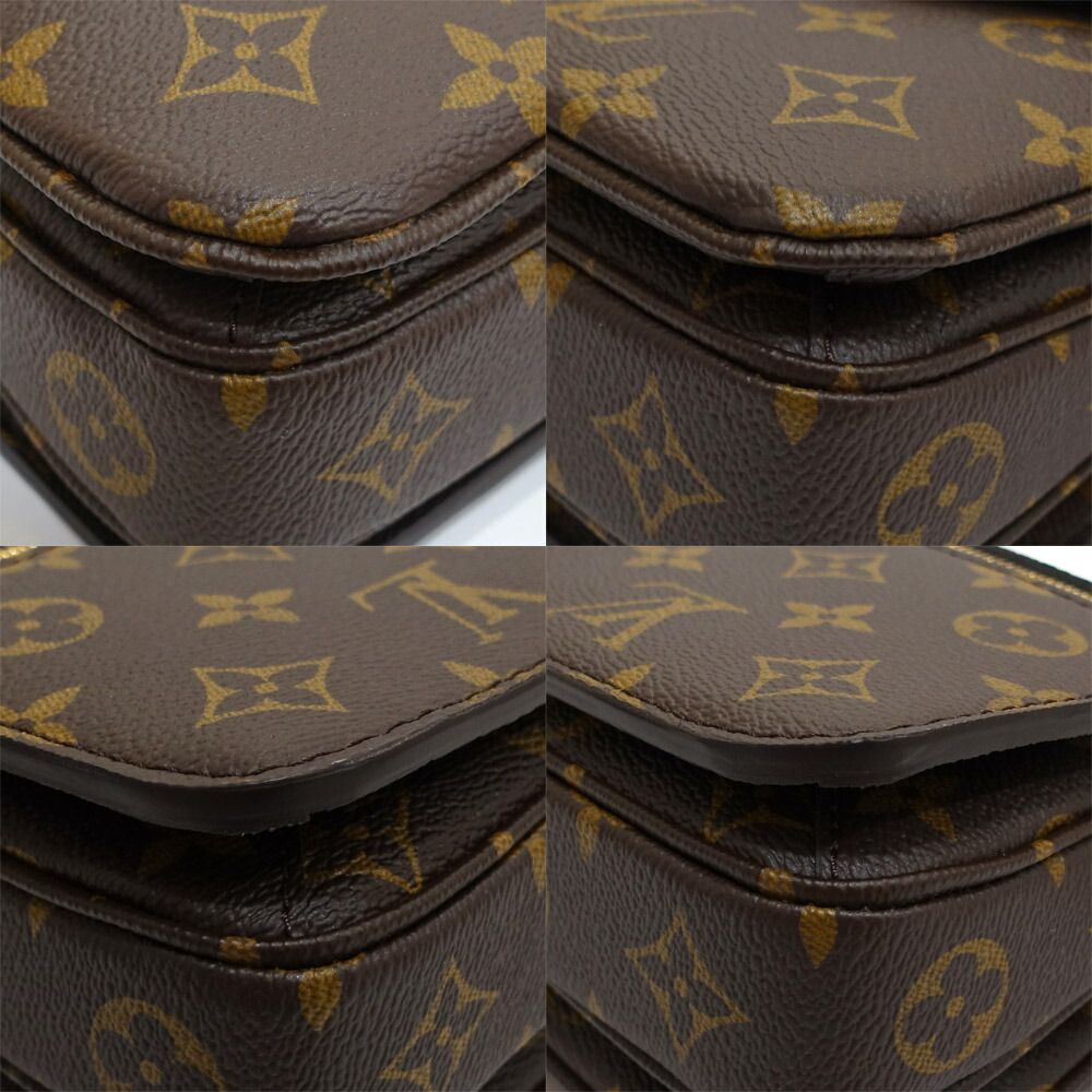 Louis Vuitton Pochette Metis East West Shoulder Bag Monogram Canvas Gold — view 4