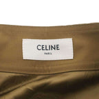 Celine Cotton Twill Short Skirt Brown 34 — view 3